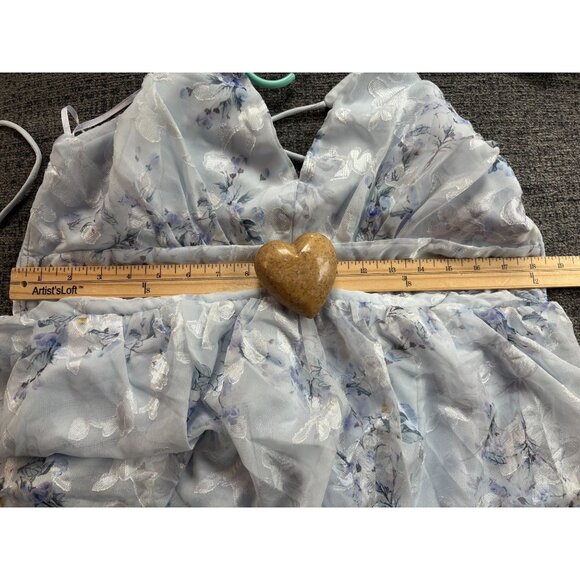 Lulus XXL Tiered Floral Maxi Dress White & Blue NWT - Picture 12 of 14